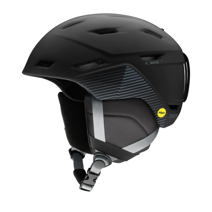 KASK SMITH MISSION MIPS MATTE BLACK STRIPES 2025