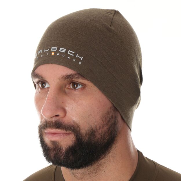 CZAPKA WEŁNIANA BRUBECK ACTIVE WOOL RANGER WOOL HM1018U KHAKI  
