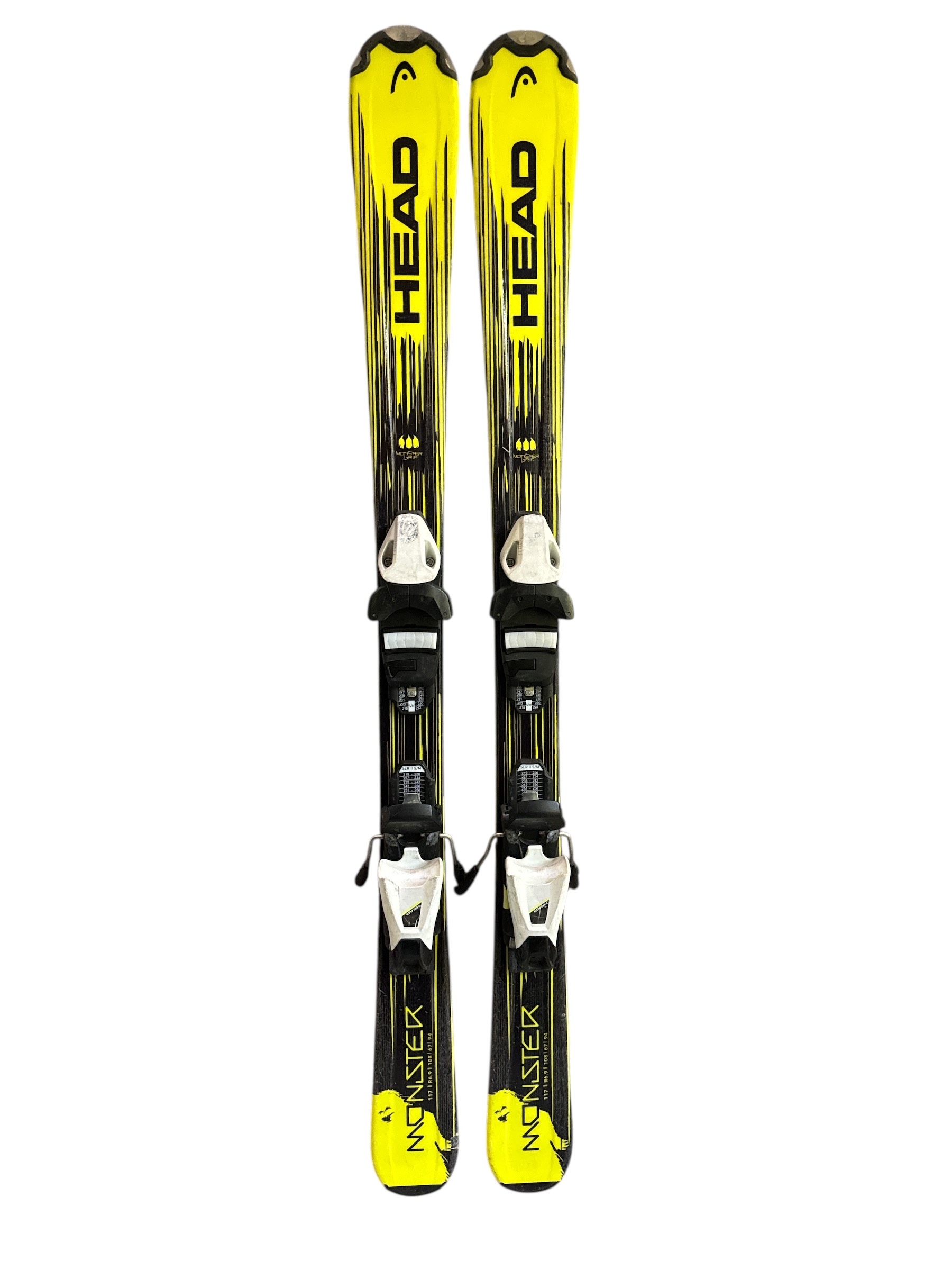 NARTY HEAD MONSTER 117CM + WIĄZANIA HEAD SLR 7.5 AC UŻYWANE