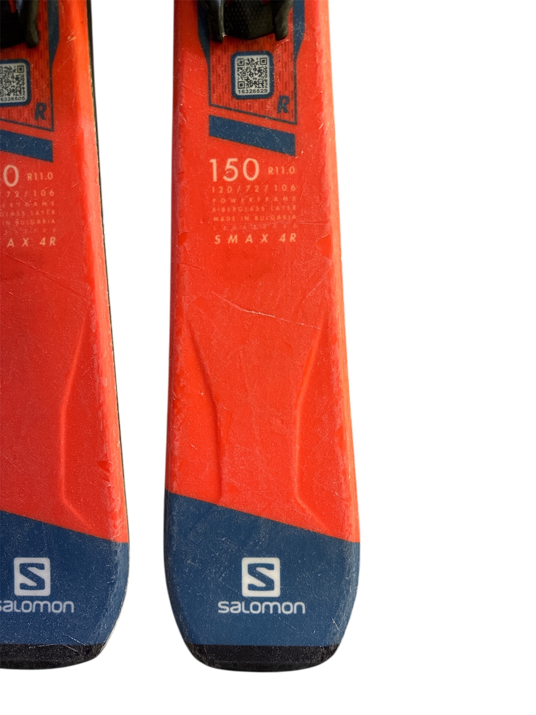 NARTY SALOMON S/MAX 4R 150CM + WIĄZANIA SALOMON Z11 UŻYWANE