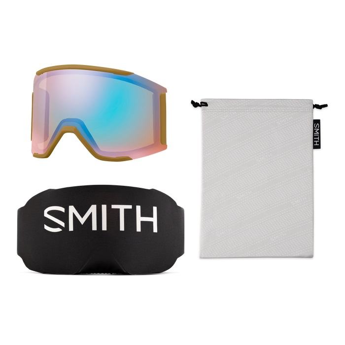 GOGLE SMITH SQUAD MAG COYOTE CHROMAPOP SUN BLACK + DODATKOWA SZYBA CHROMAPOP STORM BLUE SENSOR MIRROR 2025