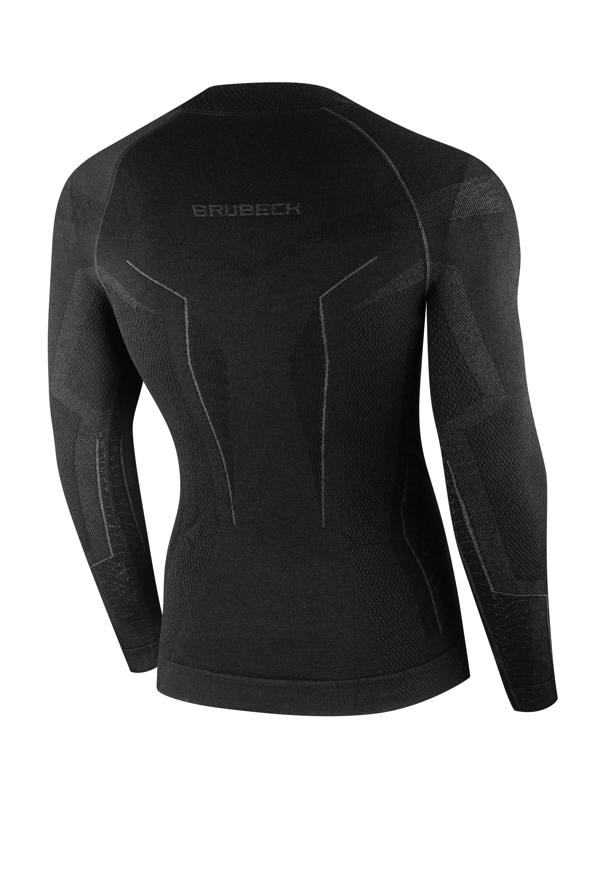 BLUZA TERMOAKTYWNA MĘSKA BRUBECK EXTREME MERINO WOOL LS1666M CZARNY