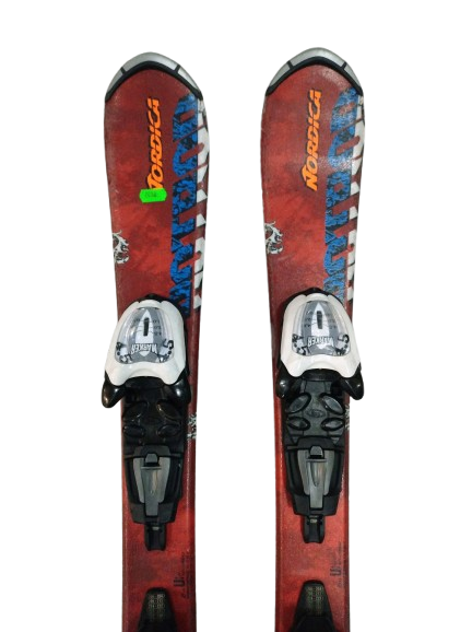 NARTY NORDICA HOT ROD JR 80 CM + WIĄZANIA MARKER 45