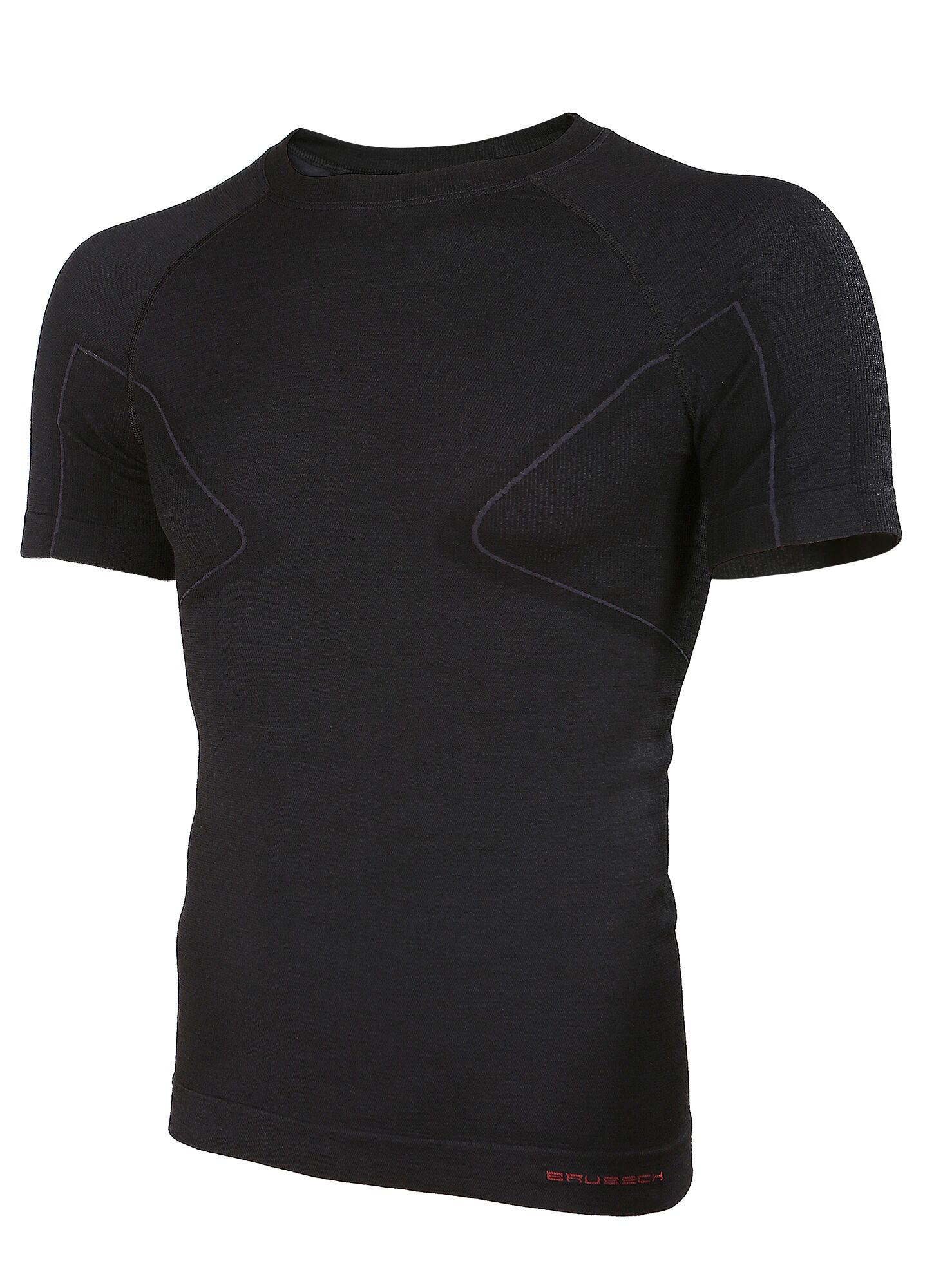 KOSZULKA TERMOAKTYWNA MĘSKA  BRUBECK ACTIVE WOOL SS11710 CZARNY