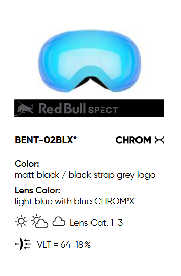 GOGLE RED BULL SPECT SKI GOGGLES BENT-02BLX PHOTOCHROME
