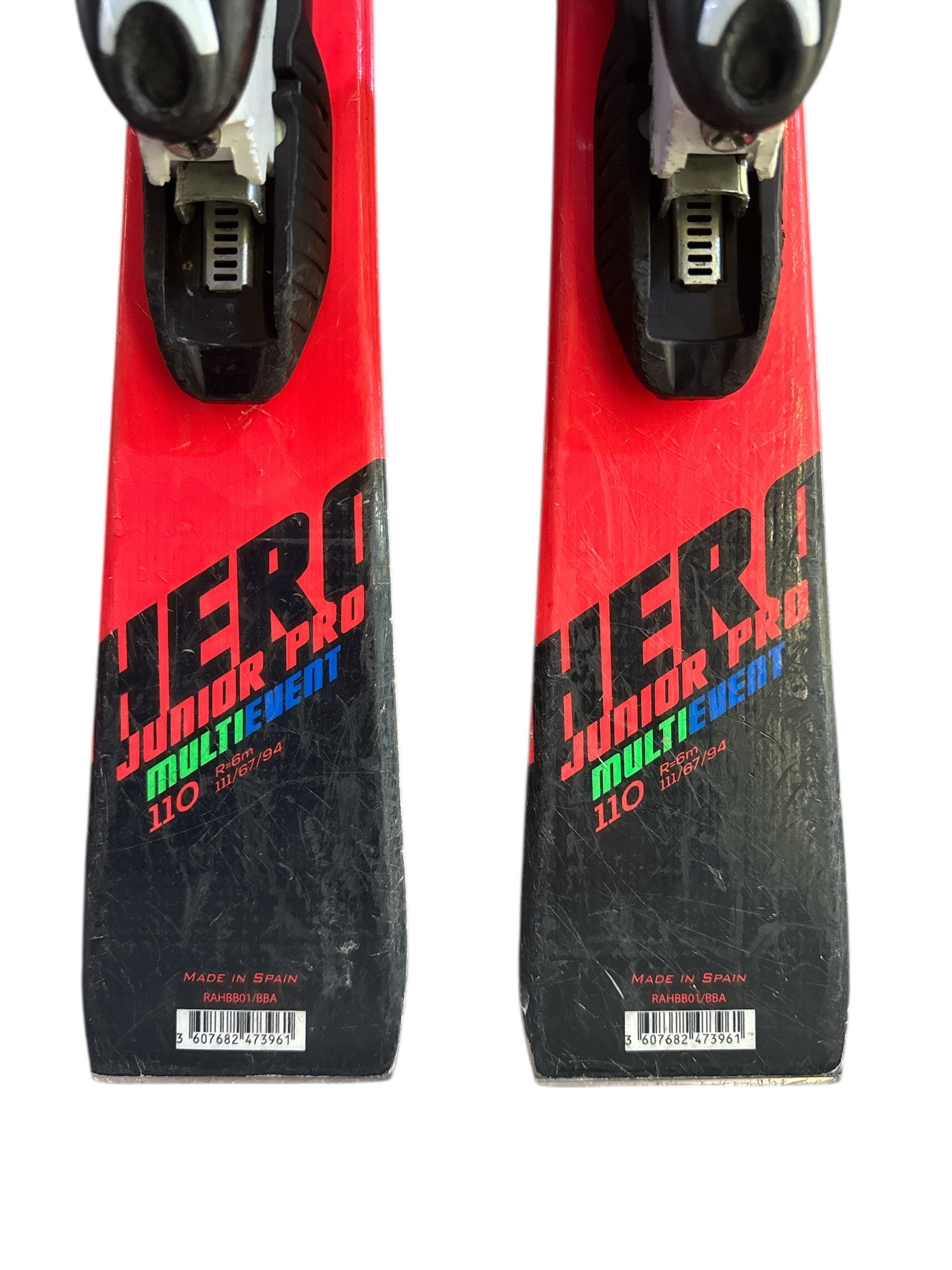 NARTY ROSSIGNOL HERO JUNIOR PRO MULTIEVENT 110CM + WIĄZANIA LOOK KIDX UŻYWANE