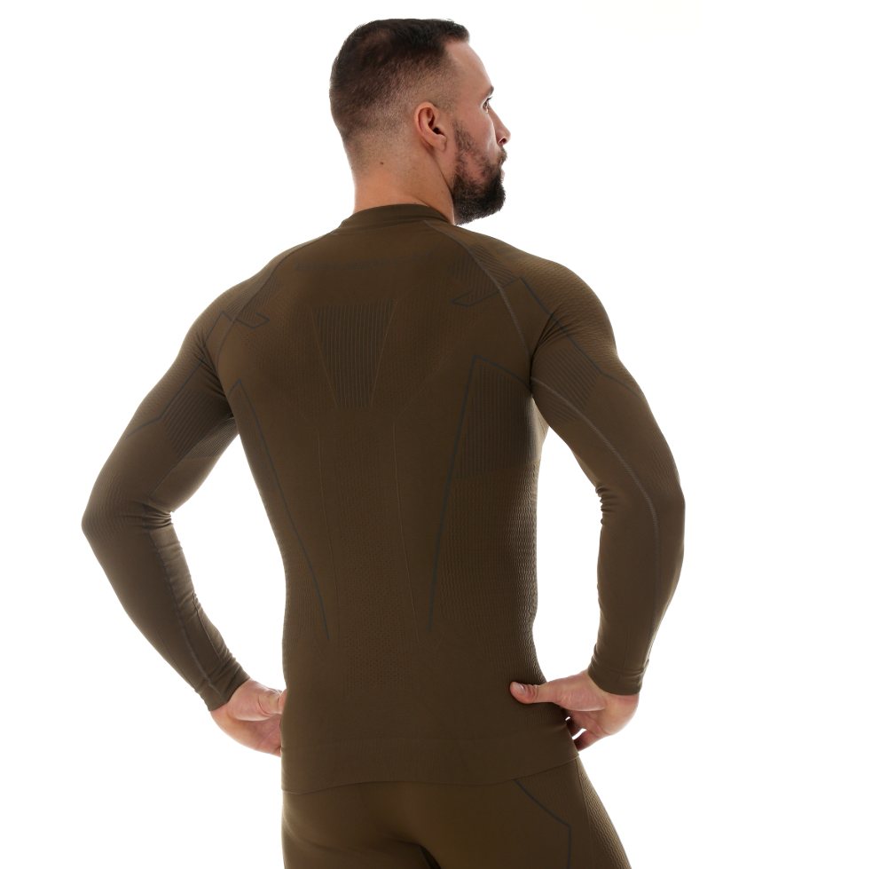 BIELIZNA TERMOAKTYWNA MĘSKA KOMPLET BRUBECK RANGER THERMO LS1486M LE1276 KHAKI