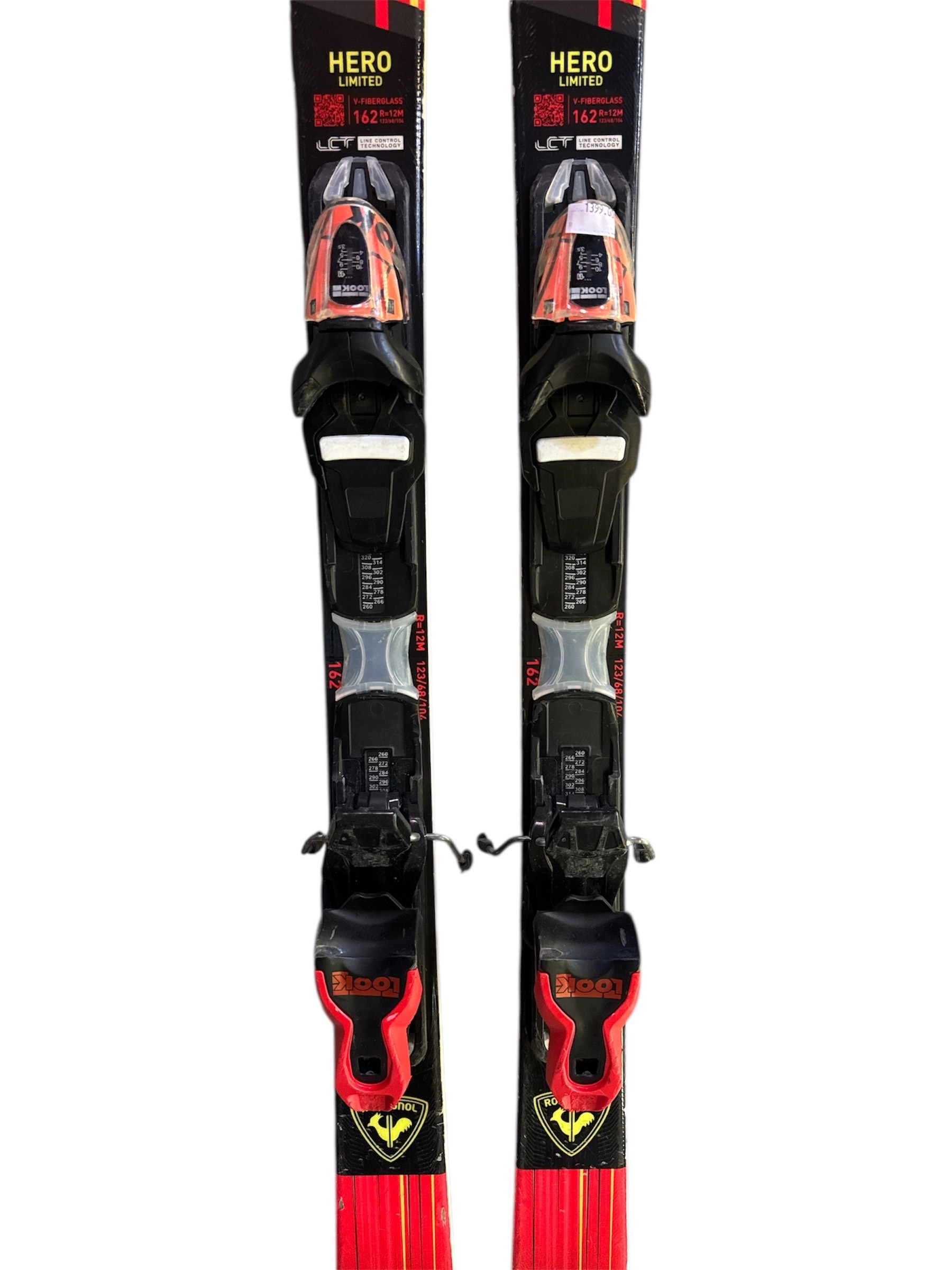 NARTY ROSSIGNOL HERO CARVE LIMITED C13 162CM + WIĄZANIA LOOK XPRESS UŻYWANE