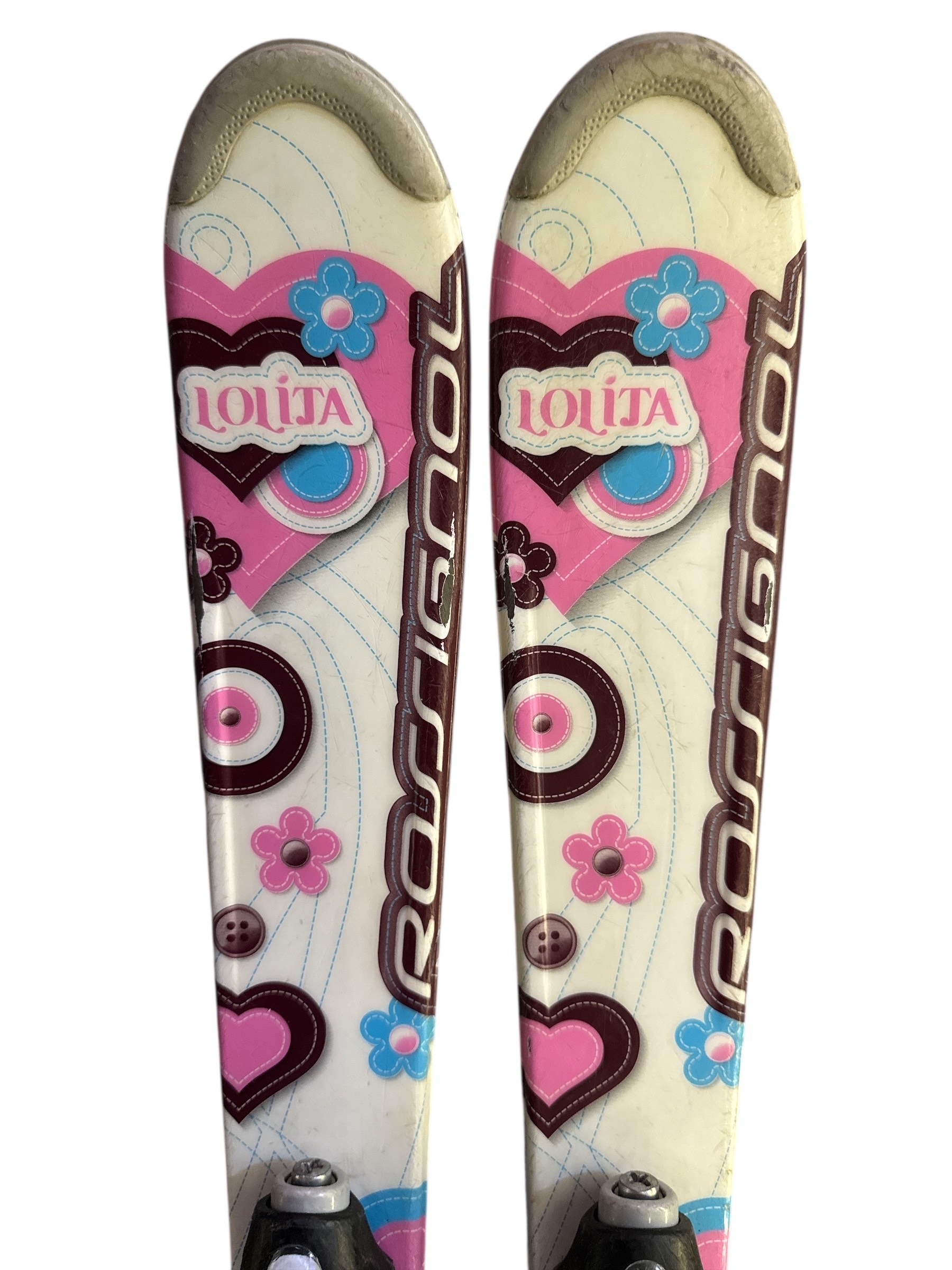 NARTY ROSSIGNOL LOLITA 100CM + WIĄZANIA ROSSIGNOL COMP J UŻYWANE