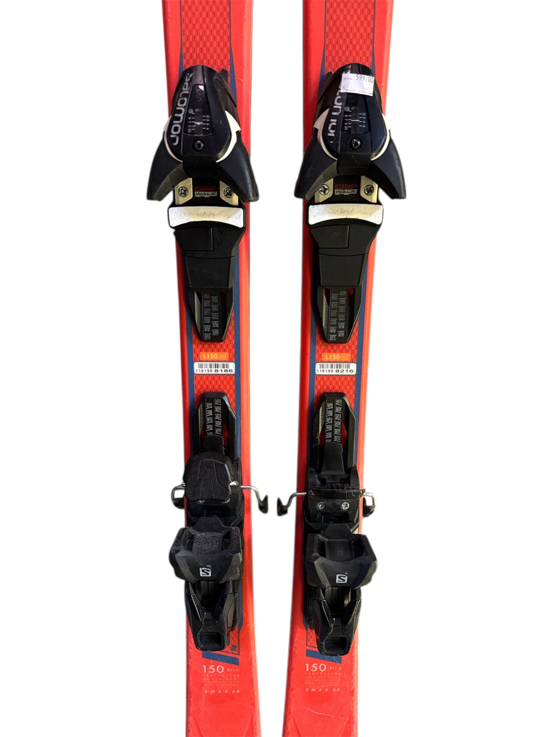 NARTY SALOMON S/MAX 4R 150CM + WIĄZANIA SALOMON Z11 UŻYWANE