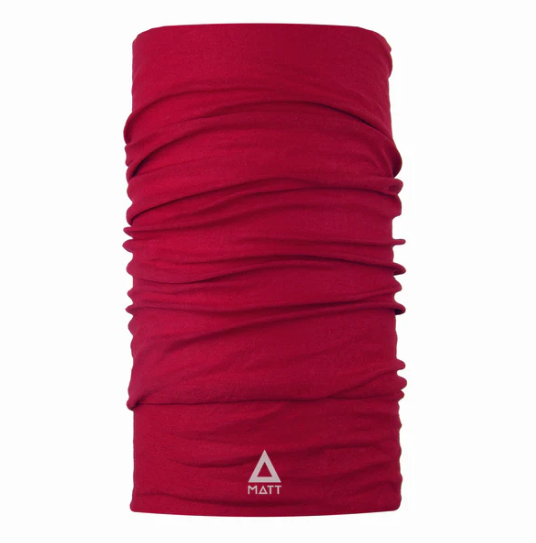 KOMIN WEŁNIANY TERMOAKTYWNY CHUSTA WIELOFUNKCYJNA MATT MERINO WOOL SCARF RED