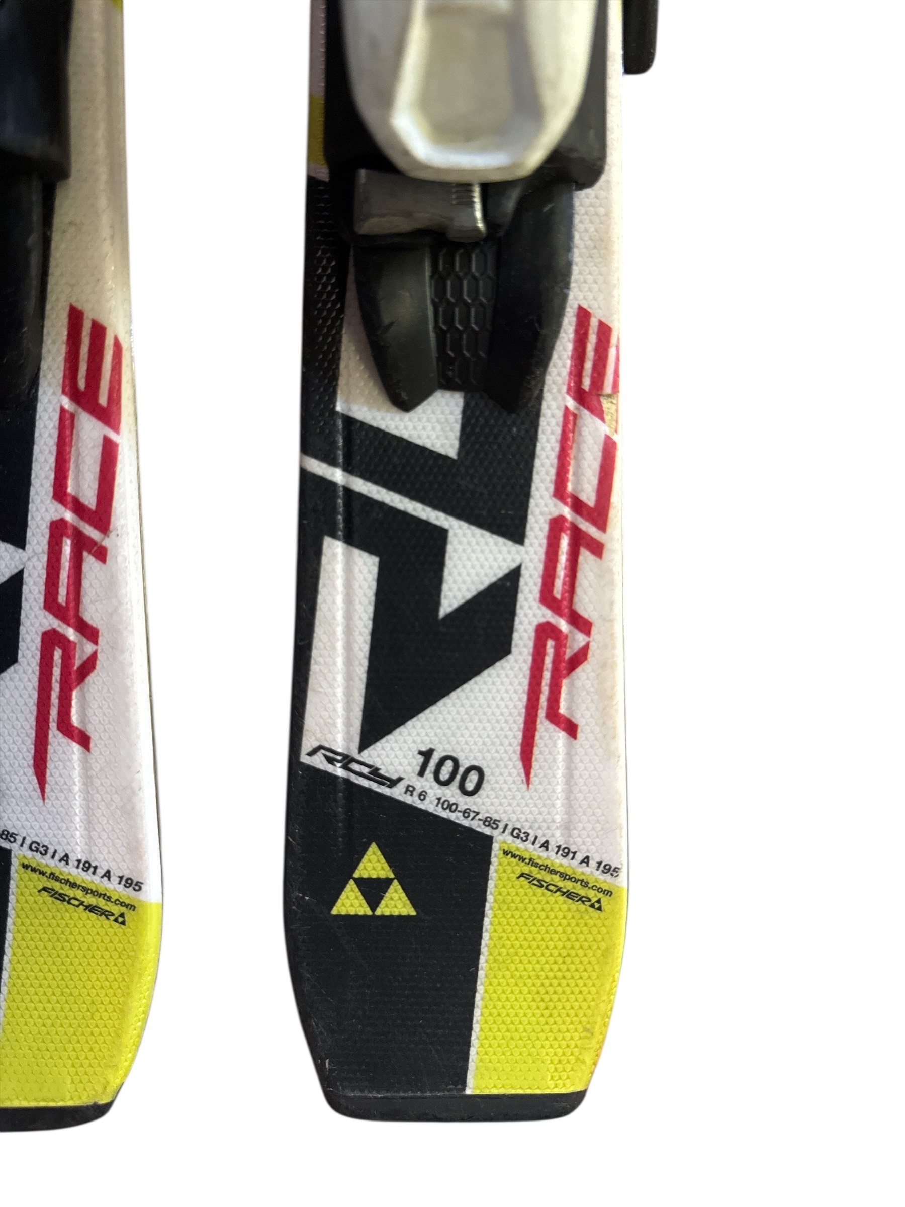 NARTY FISCHER RC4 RACE 100CM + WIĄZANIA FISCHER FJ4 UŻYWANE
