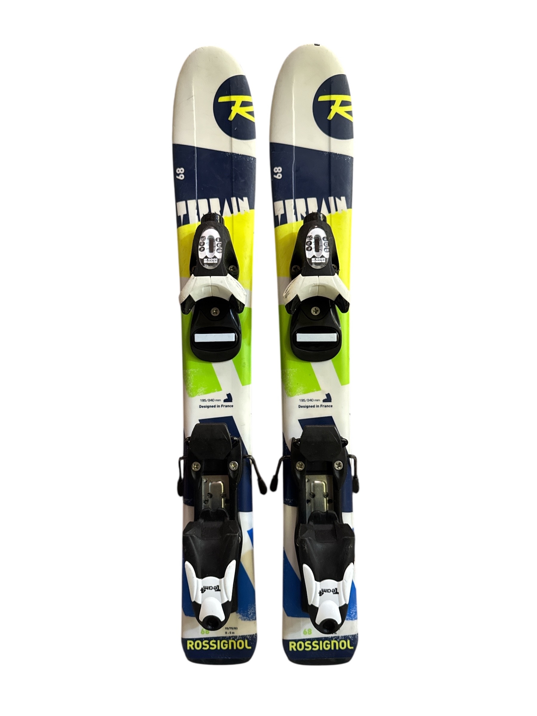 NARTY ROSSIGNOL TERRAIN 68CM + WIĄZANIA LOOK TEAM4 UŻYWANE