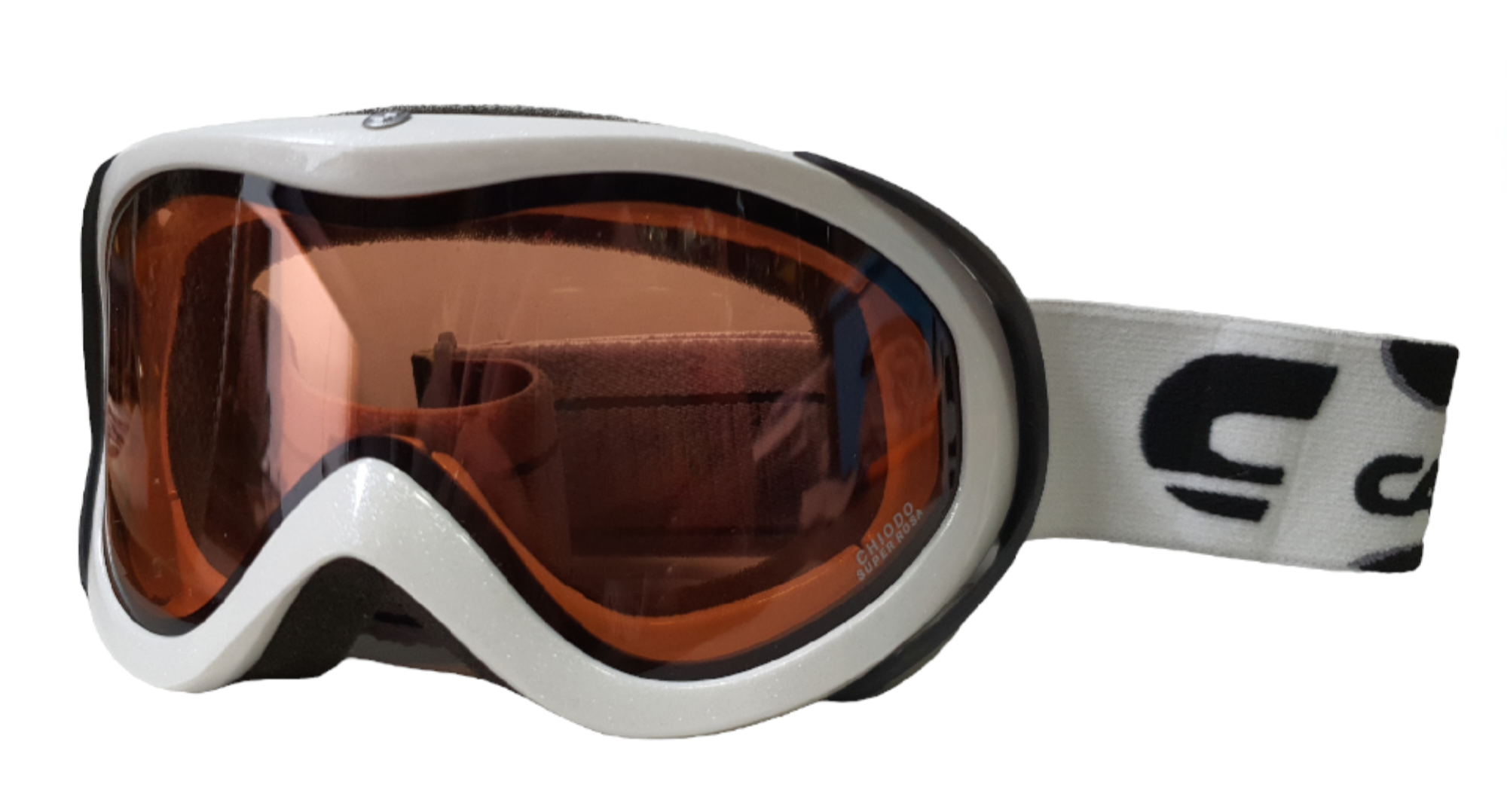 GOGLE CARRERA CHIODO WHITE SHINY LOGO SUPER ROSA
