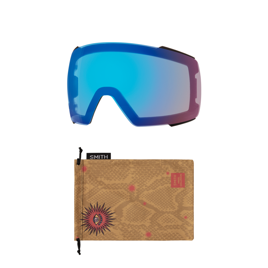 GOGLE SMITH I/O MAG AC ANGEL COLLISION CHROMAPOP SUN BLACK GOLD ​MIRROR + DODATKOWA SZYBA CHROMAPOP STORM ROSE FLASH