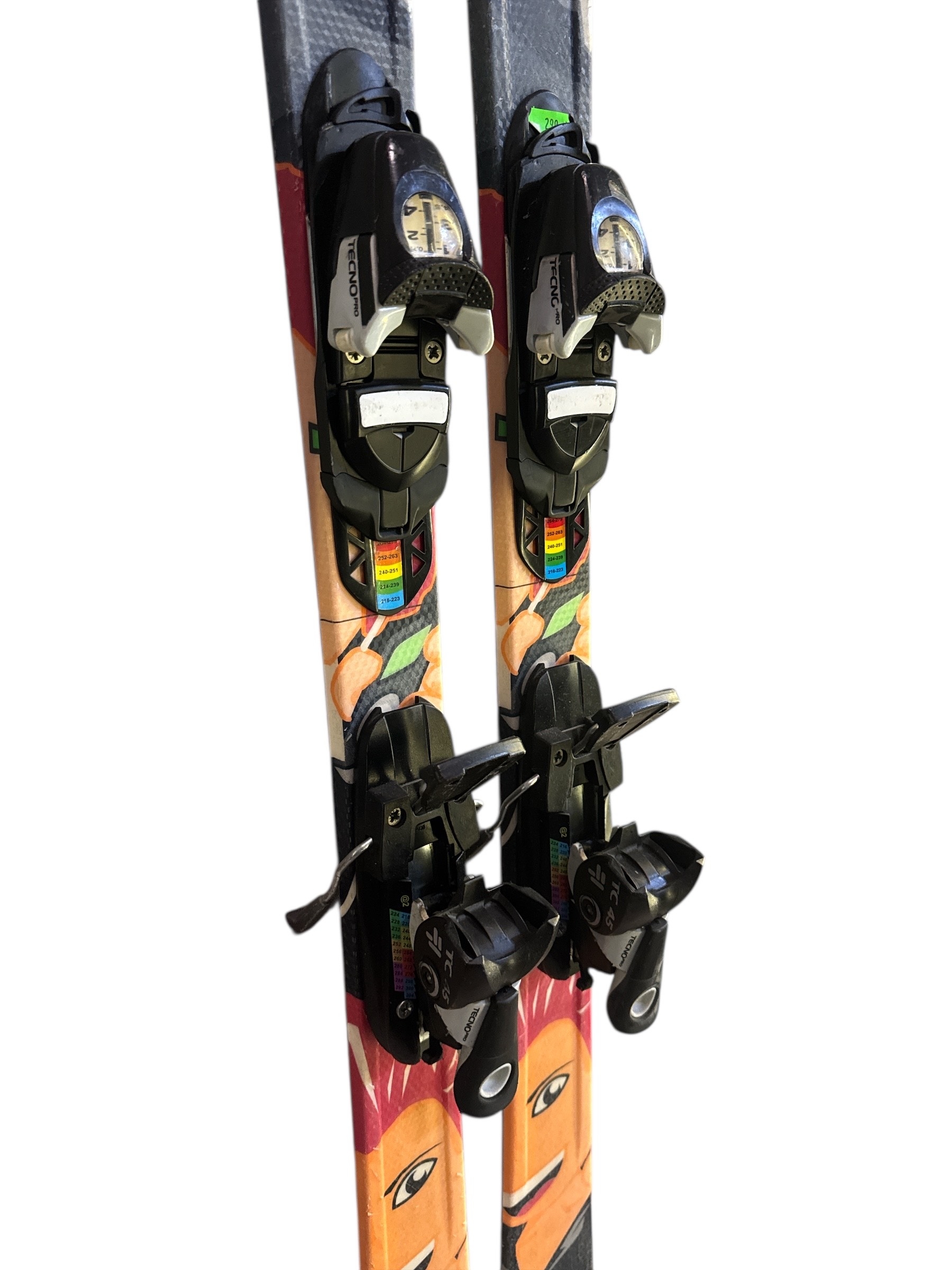 NARTY TECNO PRO KIZZY 130CM + WIĄZANIA TECNO PRO 4,5 UŻYWANE