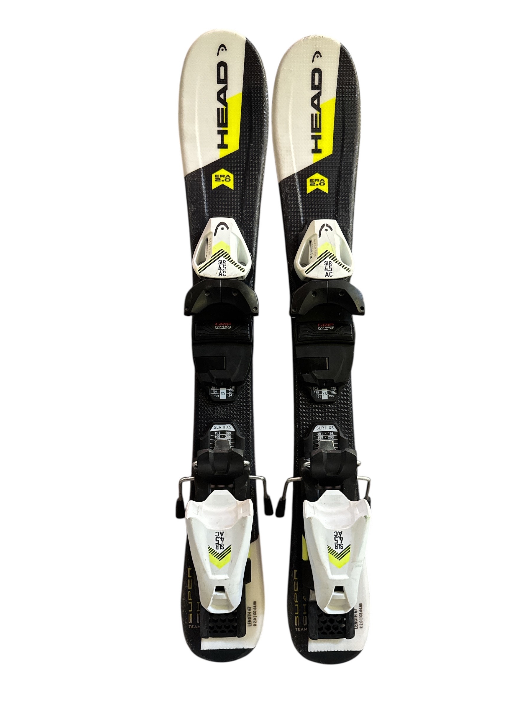 NARTY HEAD SUPERSHAPE TEAM ERA 2.0 67CM + WIĄZANIA HEAD SLR 4.5 AC GW UŻYWANE