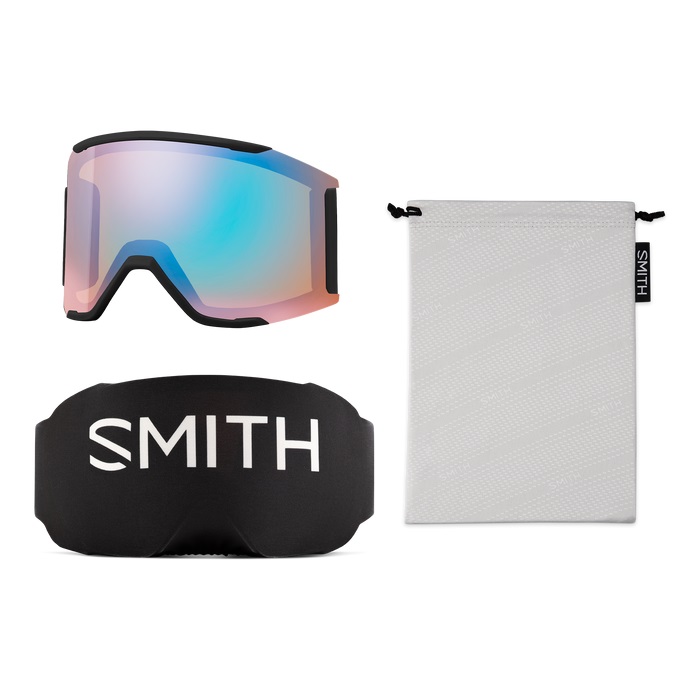 GOGLE SMITH SQUAD MAG BLACK CHROMAPOP SUN BLUE MIRROR + DODATKOWA SOCZEWKA CHROMAPOP STORM BLUE SENSOR MIRROR 2025