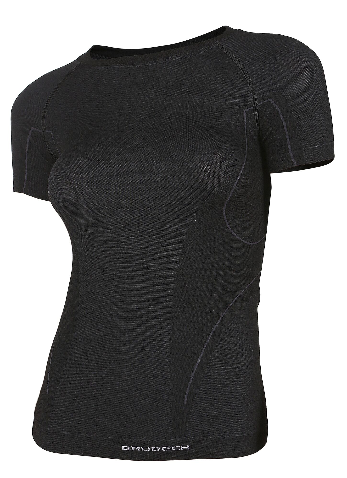 KOSZULKA TERMOAKTYWNA DAMSKA KRÓTKI RĘKAW BRUBECK ACTIVE WOOL SS11700 CZARNY