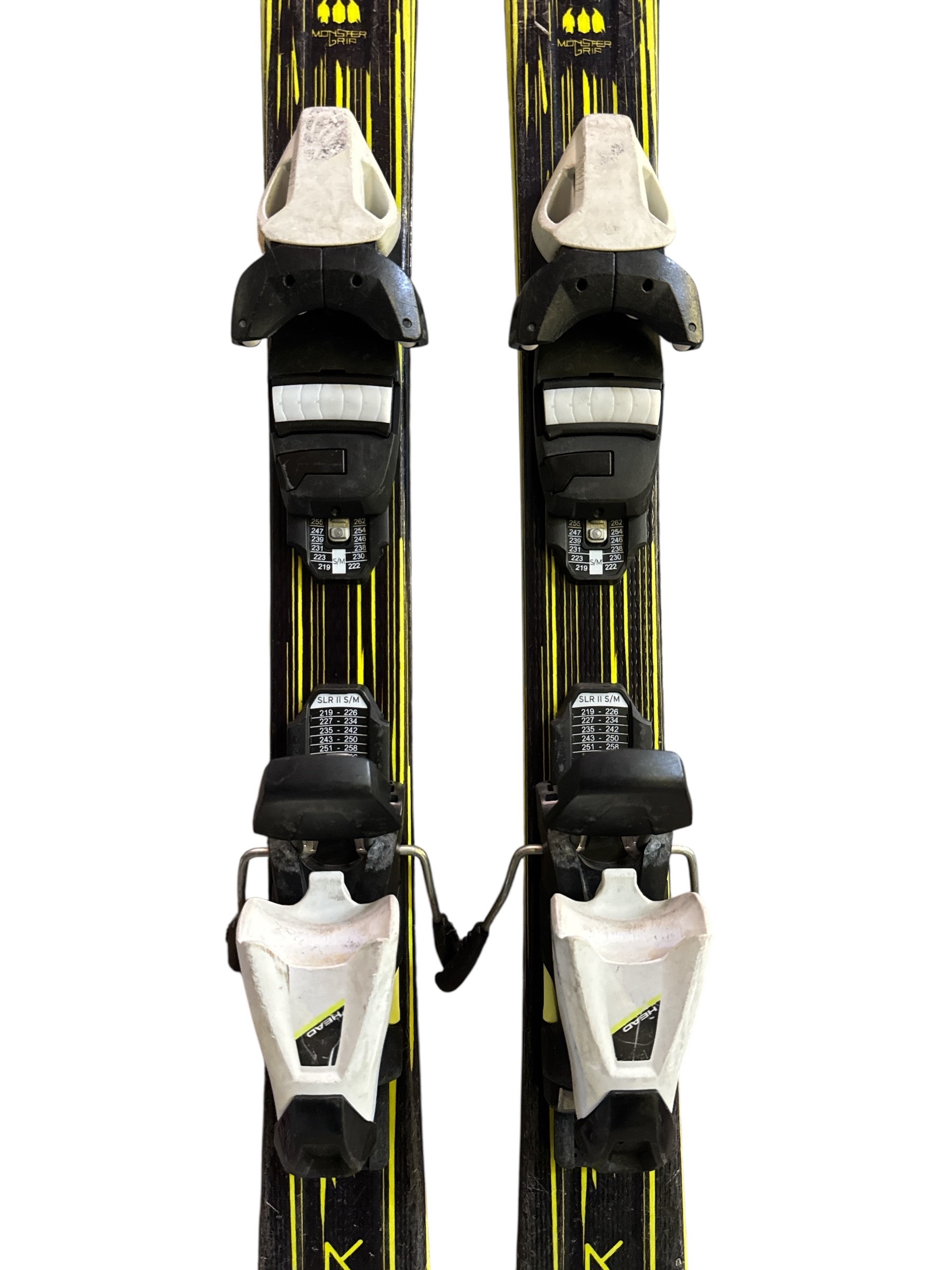 NARTY HEAD MONSTER 117CM + WIĄZANIA HEAD SLR 7.5 AC UŻYWANE