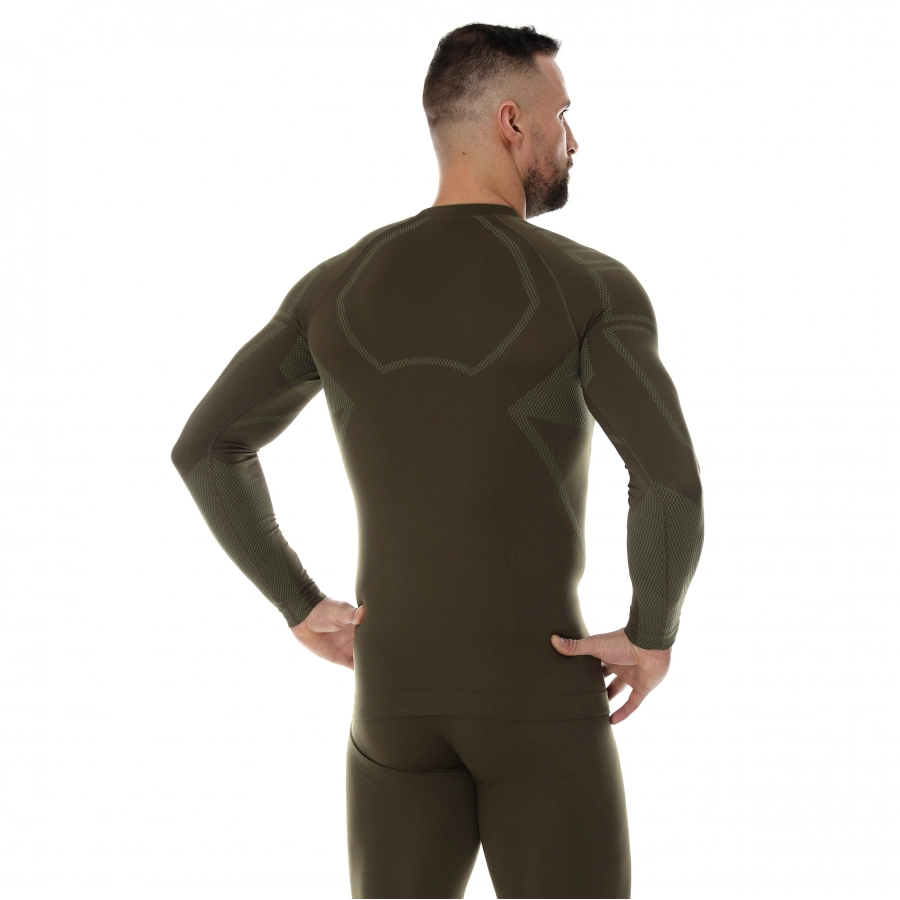 BLUZA TERMOAKTYWNA MĘSKA BRUBECK RANGER PROTECT LS1421M KHAKI