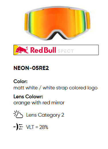GOGLE RED BULL SPECT SKI GOGGLES NEON-05RE2