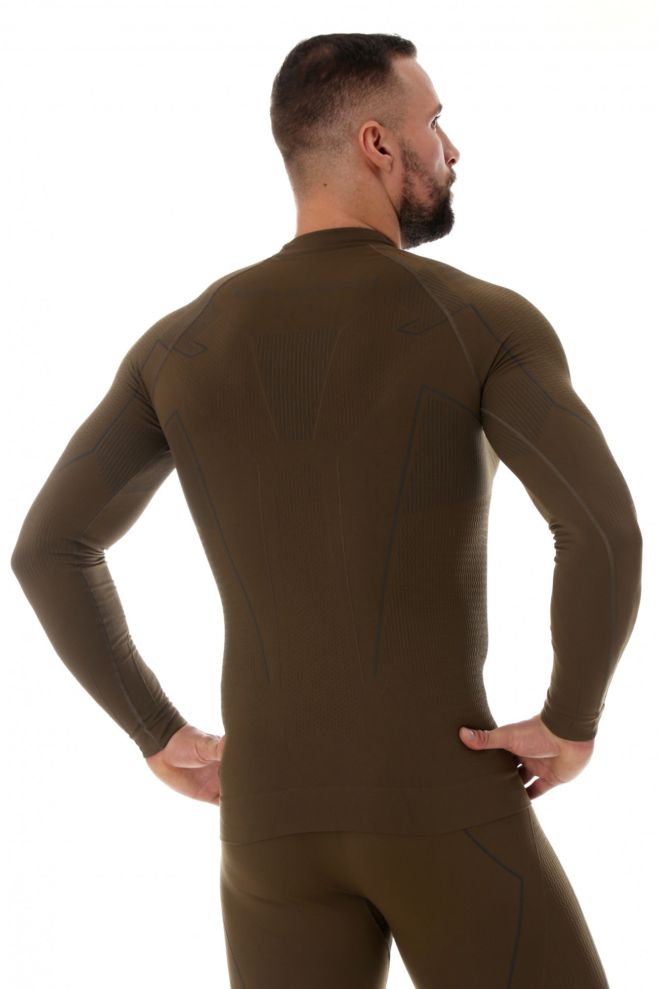 BLUZA TERMOAKTYWNA MĘSKA BRUBECK RANGER THERMO LS1486M KHAKI
