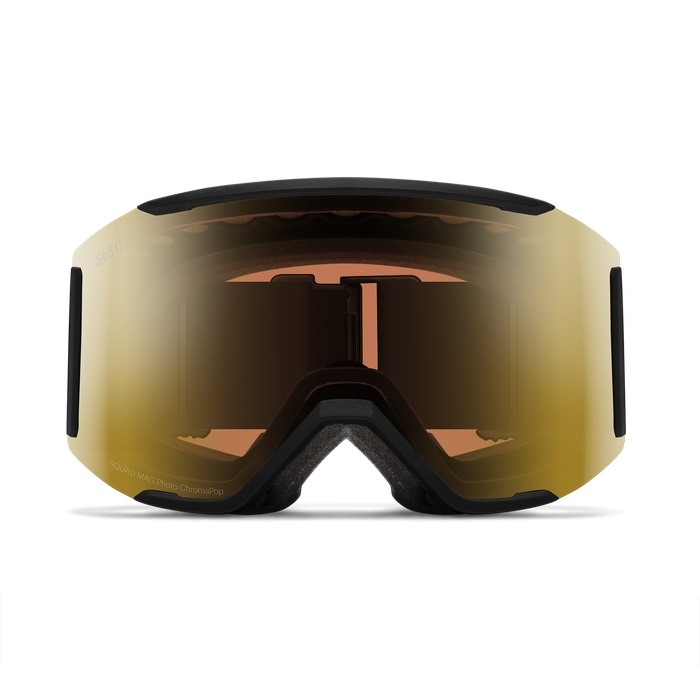 GOGLE SMITH SQUAD MAG BLACK CHROMAPOP PRO PHOTOCHROMIC GOLD MIRROR + DODATKOWA SOCZEWKA CHROMAPOP STORM BLUE SENSOR 2027