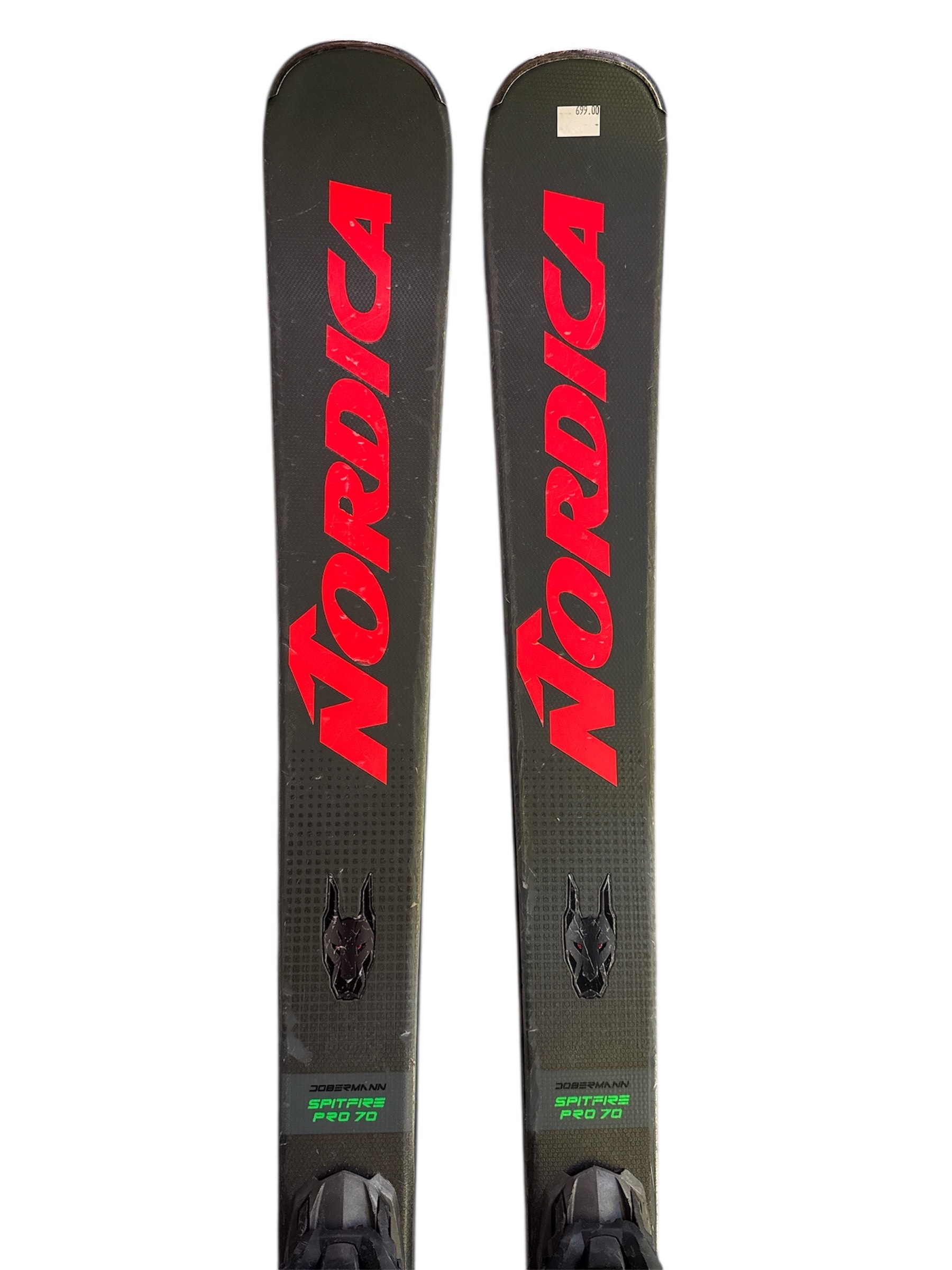 NARTY NORDICA DOBERMAN SPITFIRE PRO 70 155CM + WIĄZANIA MARKER TPX12 UŻYWANE