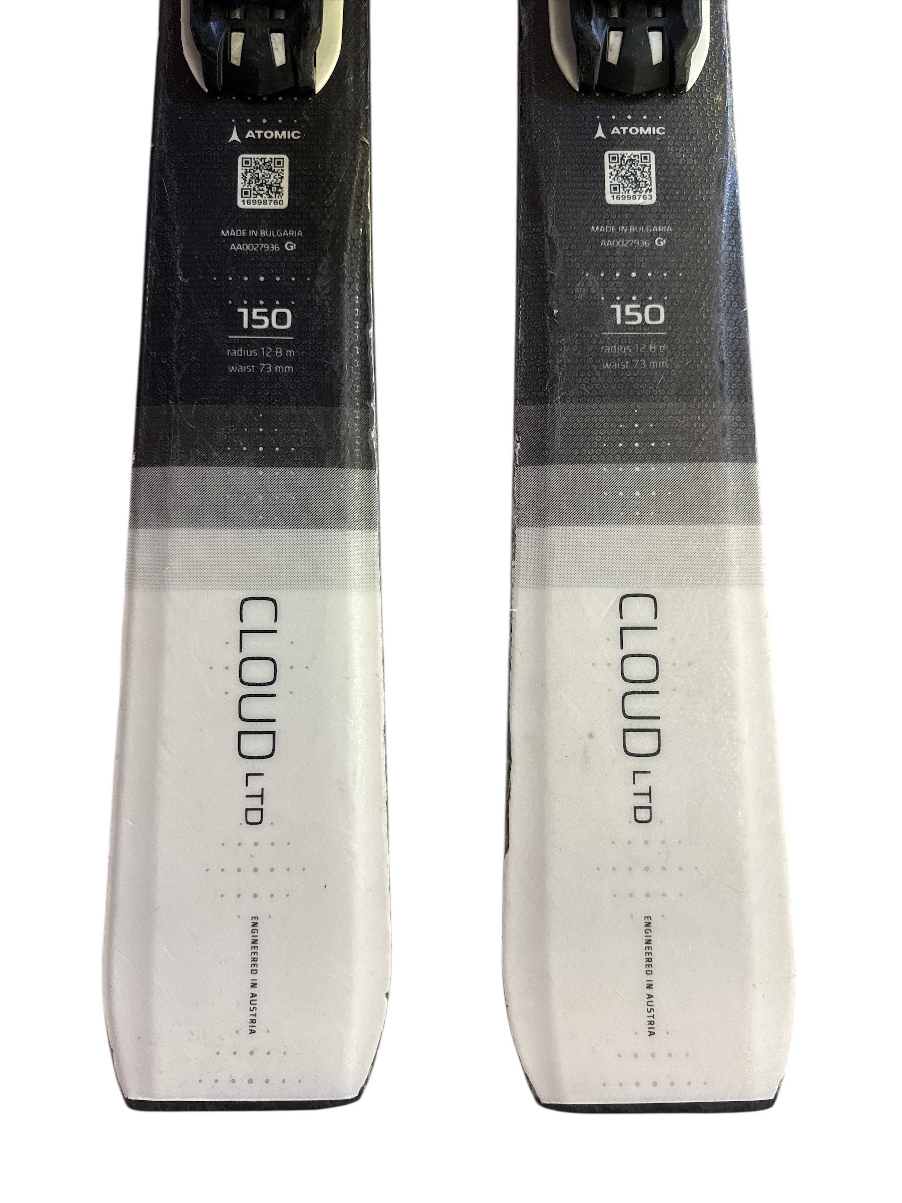 NARTY ATOMIC CLOUD LTD 150CM + WIĄZANIA ATOMIC L 10 UŻYWANE