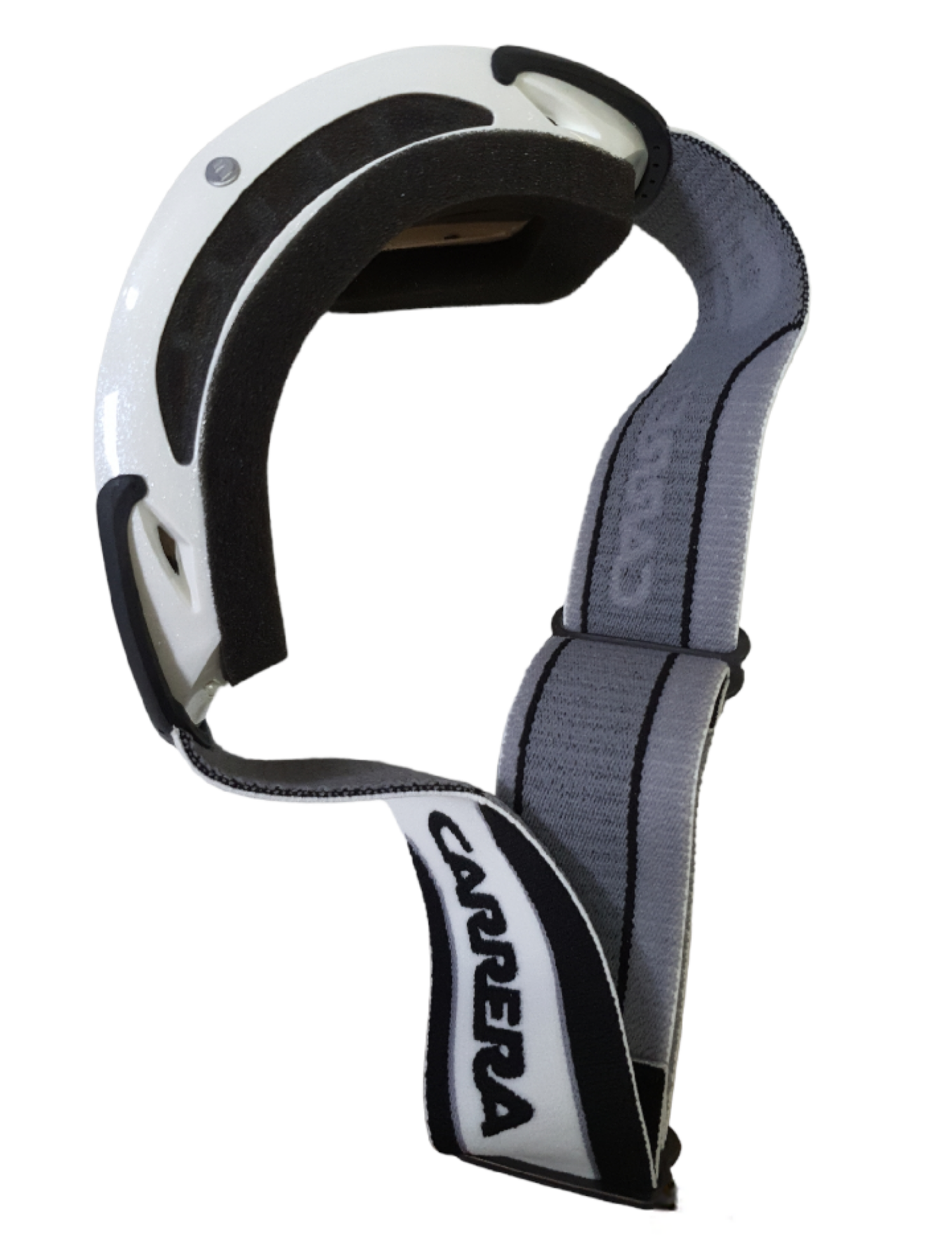 GOGLE CARRERA CHIODO AIR WHITE SHINY LOGO DARK BROWN