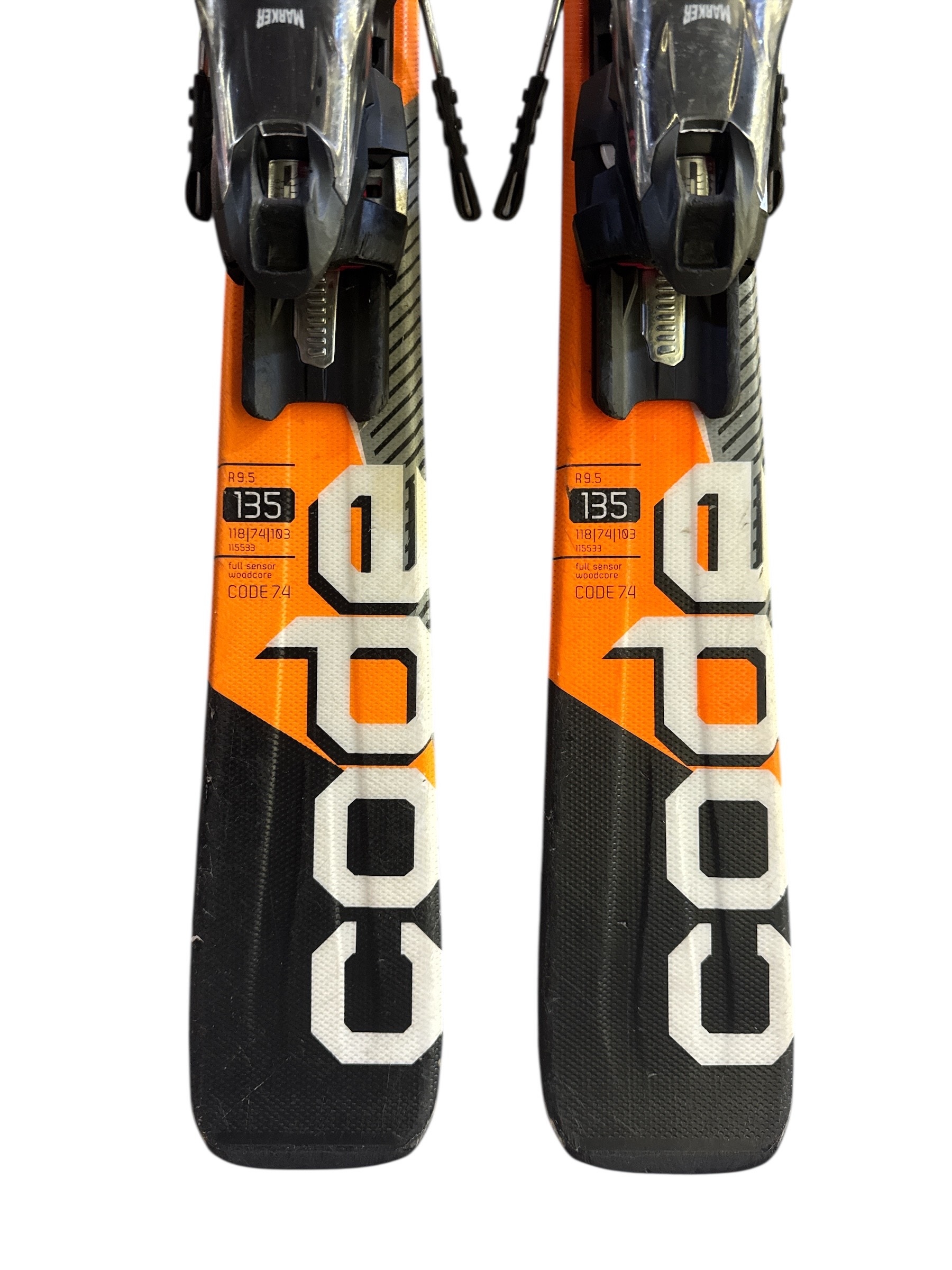 NARTY VÖLKL CODE 7.4 135CM + WIĄZANIA MARKER FDT 10 UŻYWANE