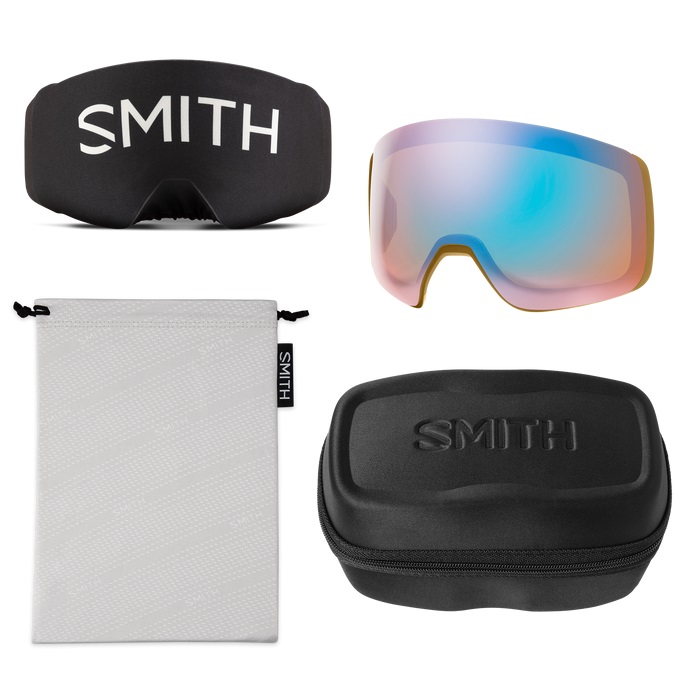 GOGLE SMITH 4D MAG COYOTE POW HUNTER CHROMAPOP SUN BLACK GOLD MIRROR + DODATKOWA SZYBA CHROMAPOP STORM BLUE SENSOR 2025