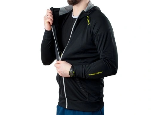 BLUZA FISCHER SHOP KIT BLACK Z KAPTUREM