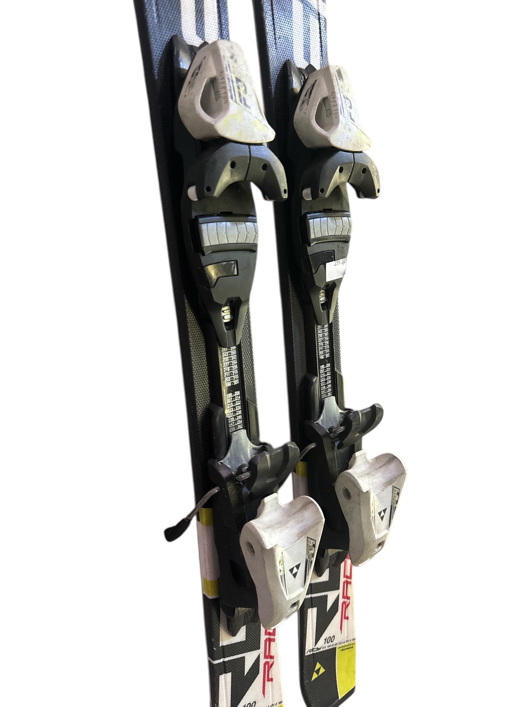 NARTY FISCHER RC4 RACE 100CM + WIĄZANIA FISCHER FJ4 UŻYWANE