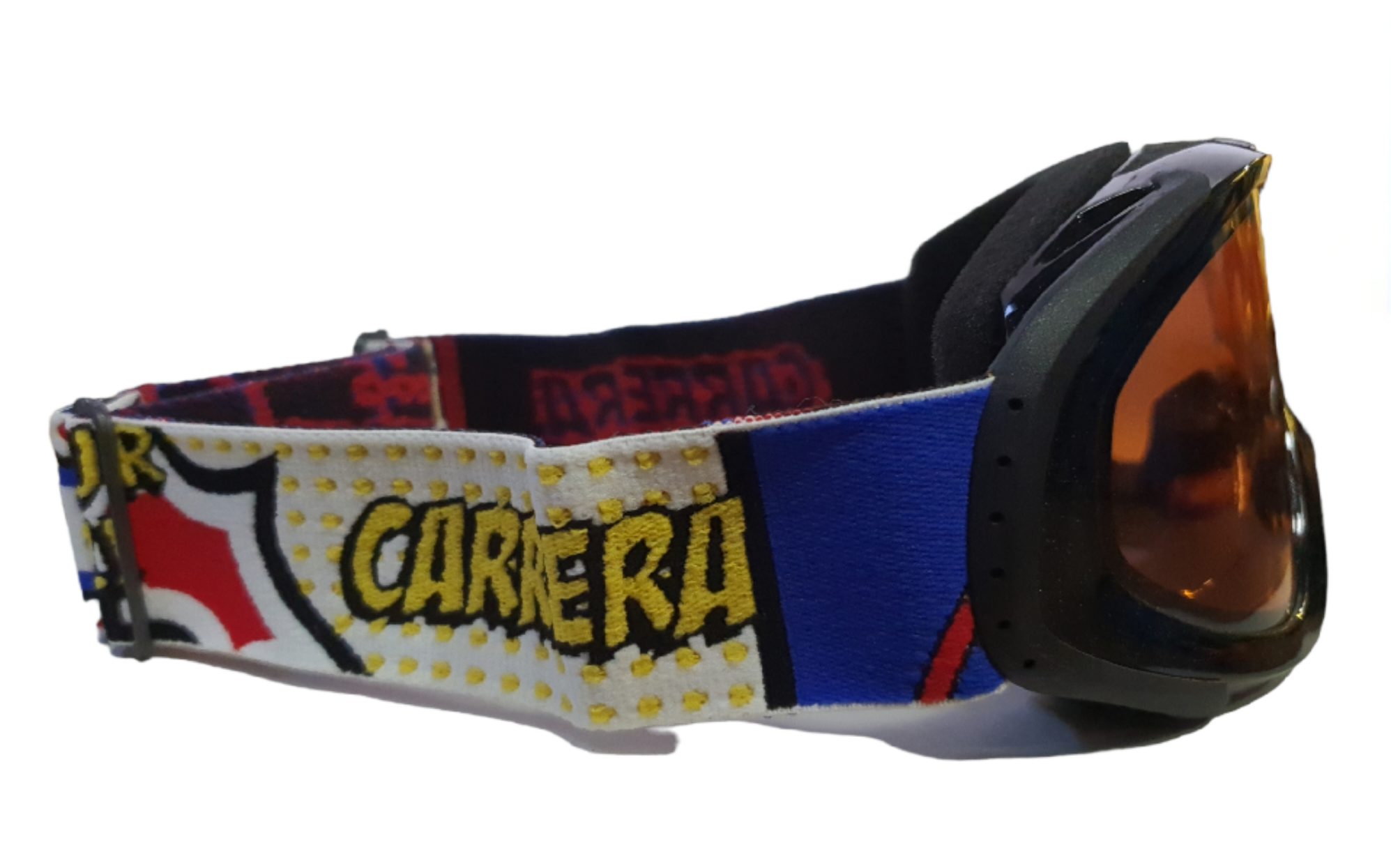 GOGLE CARRERA CHIODO BLACK SHINY WHITE COMIC SUPER ROSA