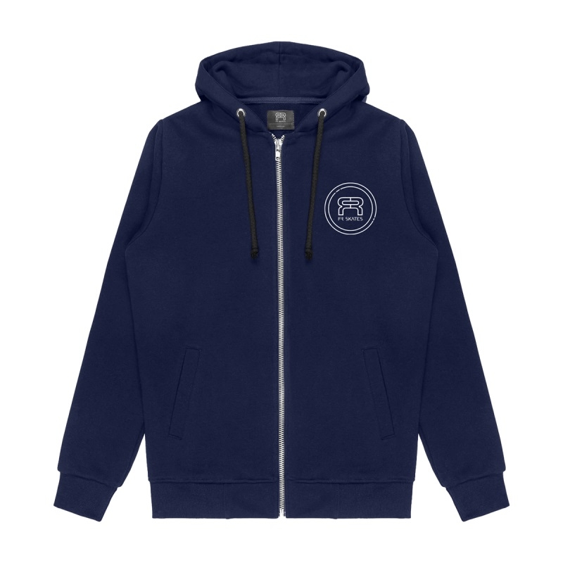 BLUZA FR SKATES CIRCLE LOGO ZIPPER HOODIE CIEMNONIEBIESKA