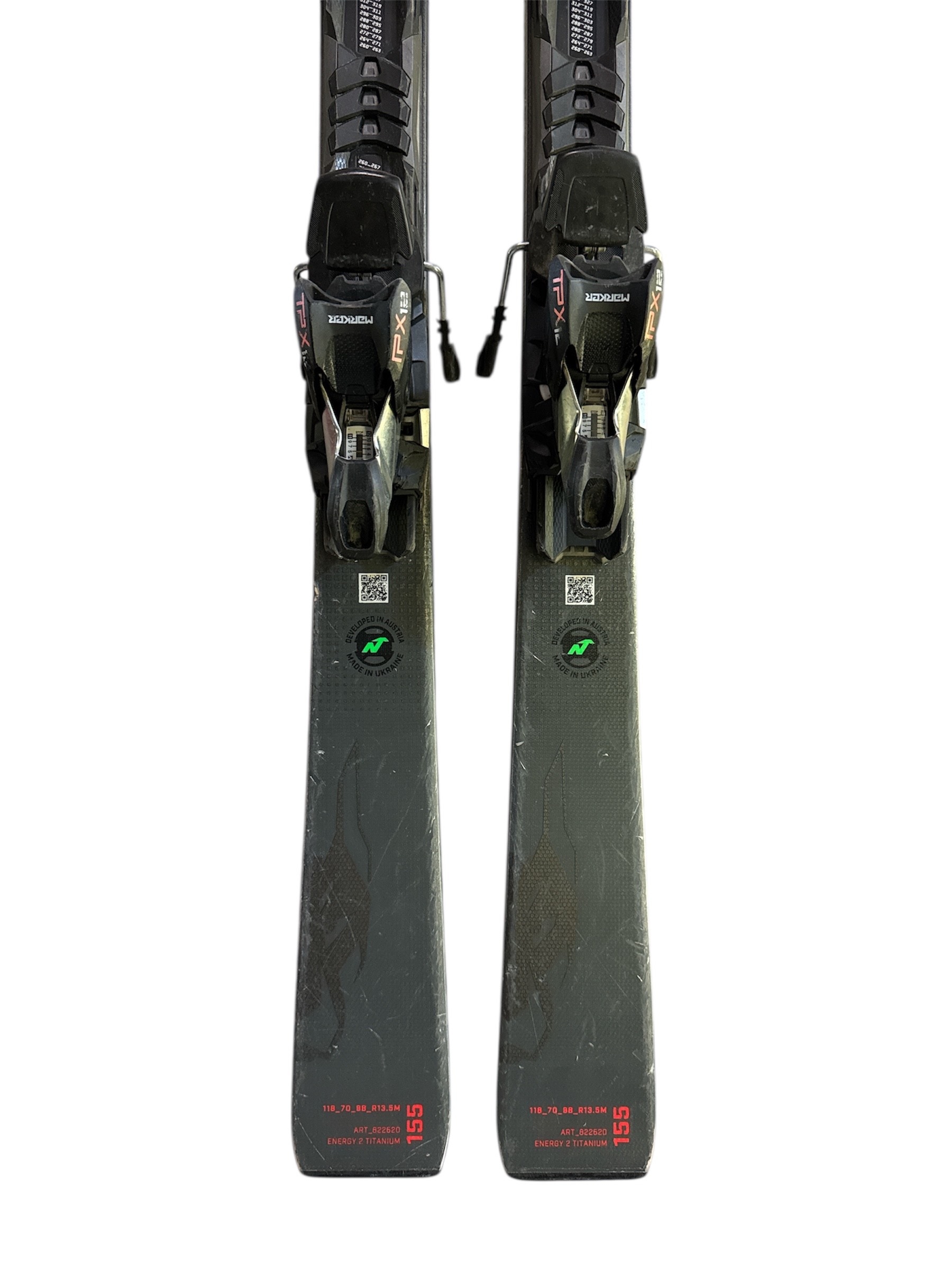 NARTY NORDICA DOBERMAN SPITFIRE PRO 70 155CM + WIĄZANIA MARKER TPX12 UŻYWANE