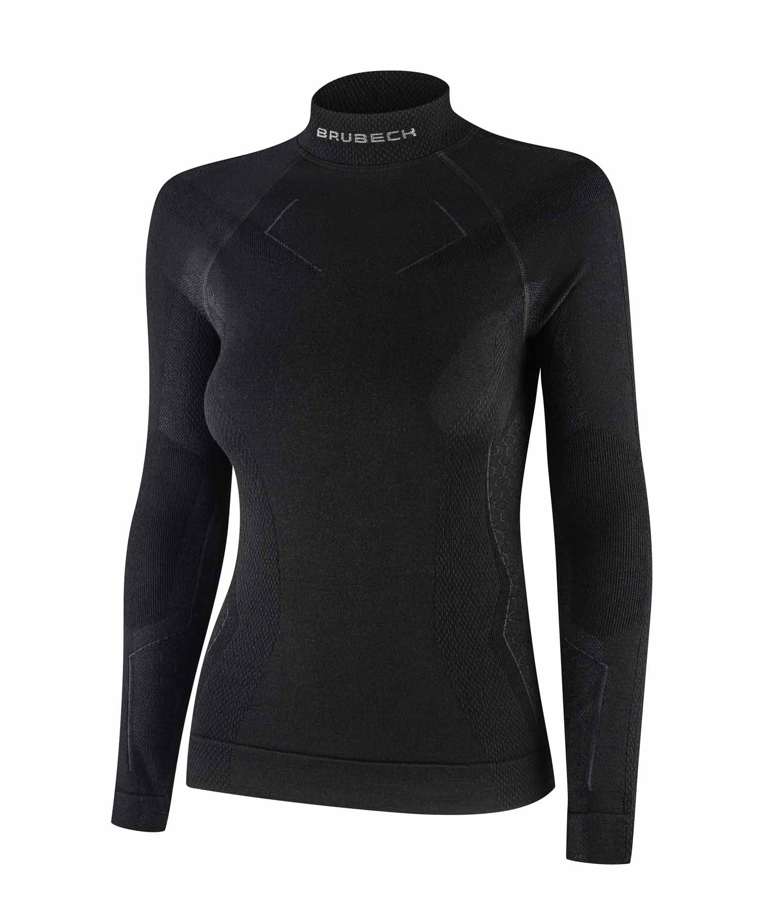 BLUZA TERMOAKTYWNA DAMSKA BRUBECK EXTREME MERINO WOOL LS1665W CZARNY