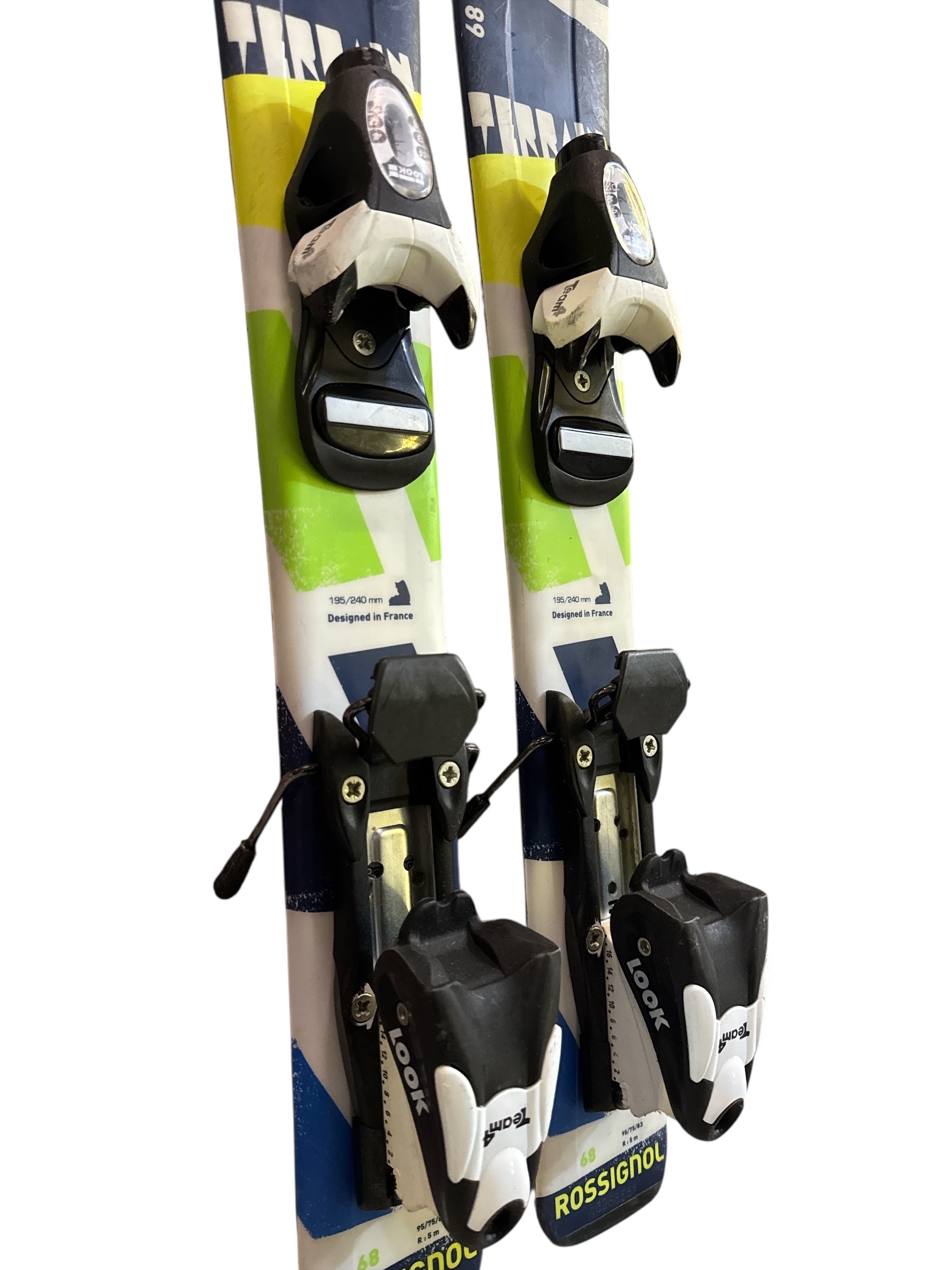 NARTY ROSSIGNOL TERRAIN 68CM + WIĄZANIA LOOK TEAM4 UŻYWANE