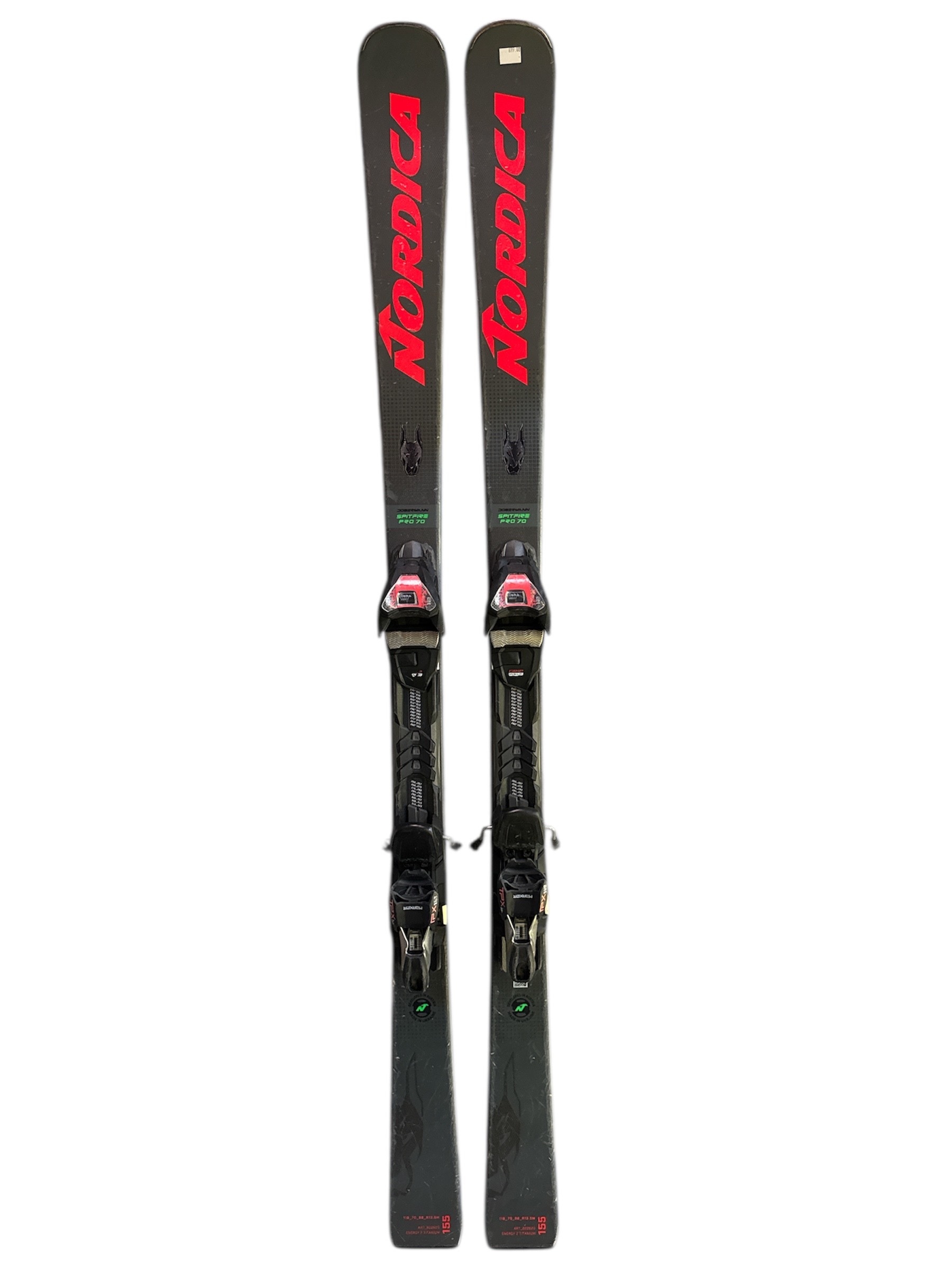 NARTY NORDICA DOBERMAN SPITFIRE PRO 70 155CM + WIĄZANIA MARKER TPX12 UŻYWANE
