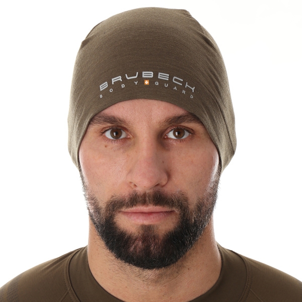 CZAPKA WEŁNIANA BRUBECK ACTIVE WOOL RANGER WOOL HM1018U KHAKI  