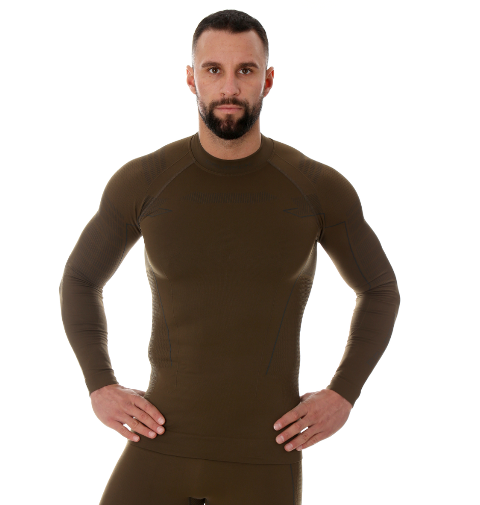 BIELIZNA TERMOAKTYWNA MĘSKA KOMPLET BRUBECK RANGER THERMO LS1486M LE1276 KHAKI
