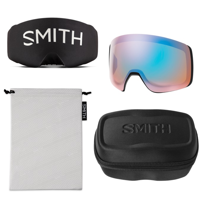 GOGLE SMITH 4D MAG XL BLACK CHROMAPOP SUN BLUE MIRROR + DODATKOWA SZYBA CHROMAPOP STORM BLUE SENSOR 2025