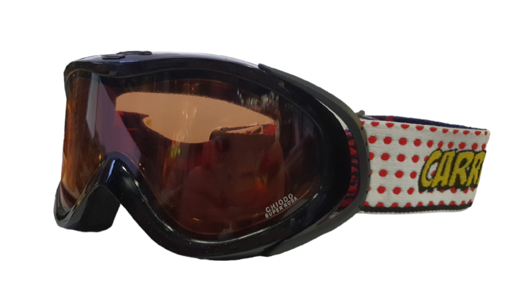 GOGLE CARRERA CHIODO BLACK SHINY WHITE COMIC SUPER ROSA