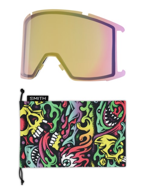 GOGLE SMITH SQUAD XL ARTIST SERIES TALLBOY CHROMAPOP EVERYDAY RED MIRROR + DODATKOWA SOCZEWKA CP STORM YELLOW FLASH 2025