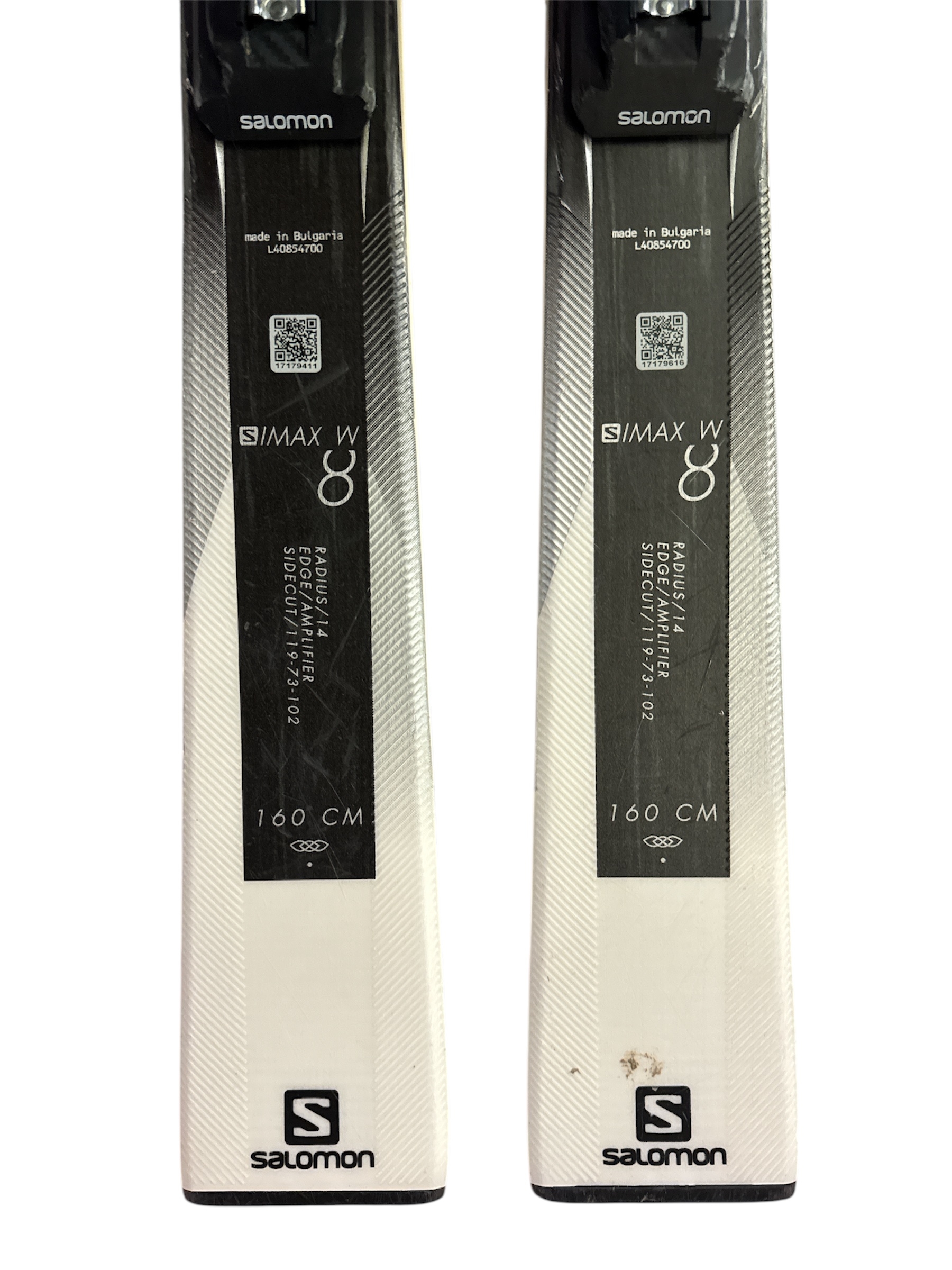 NARTY SALOMON S MAX W 8 160CM + WIĄZANIA SALOMON Z10GW UŻYWANE