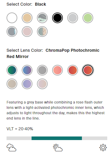 GOGLE SMITH SKYLINE WHITE VAPOR CHROMAPOP PHOTOCHROMIC RED MIRROR
