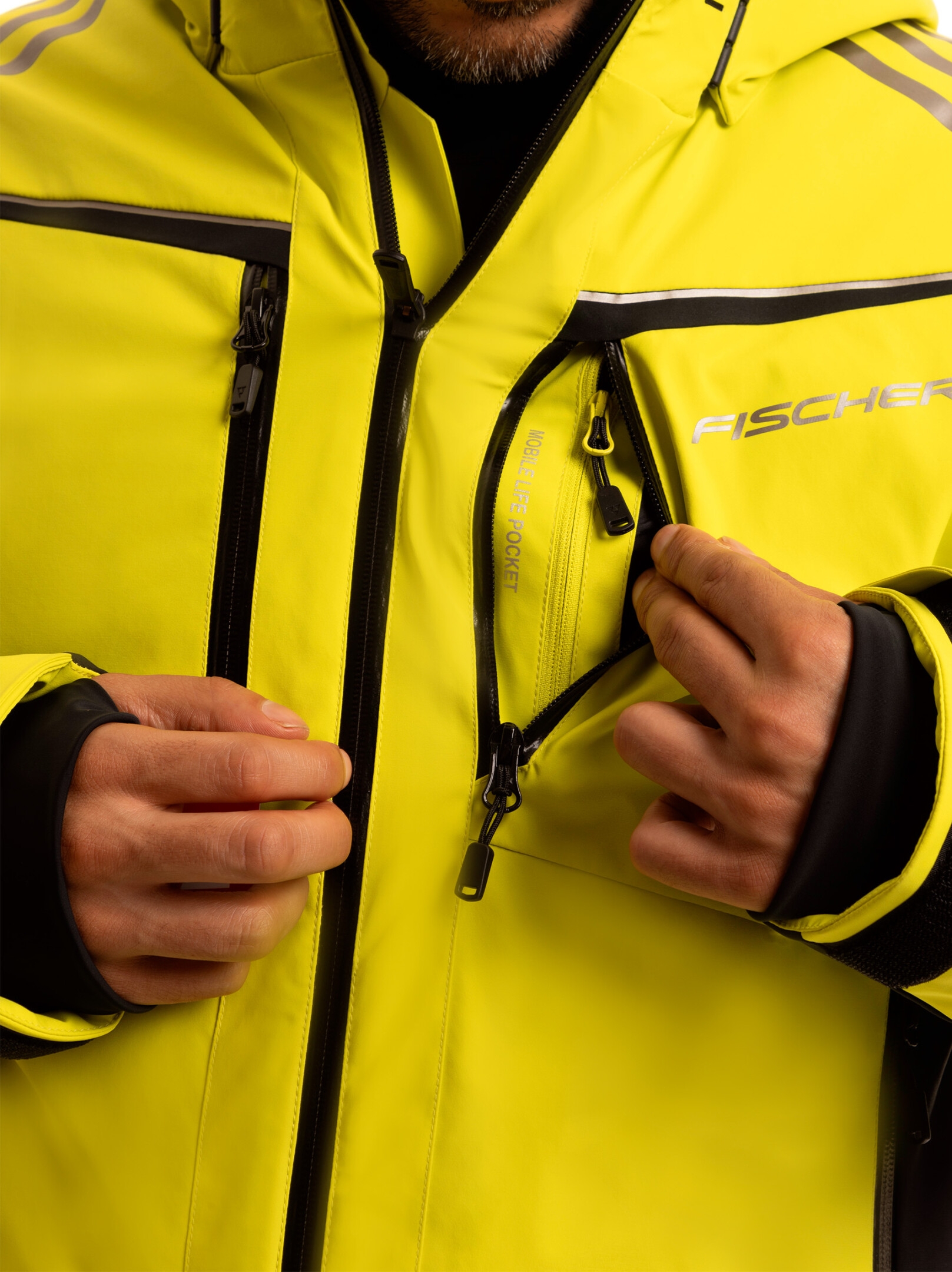 KURTKA FISCHER RC4 UNISEX SKIJACKET YELLOW 2025