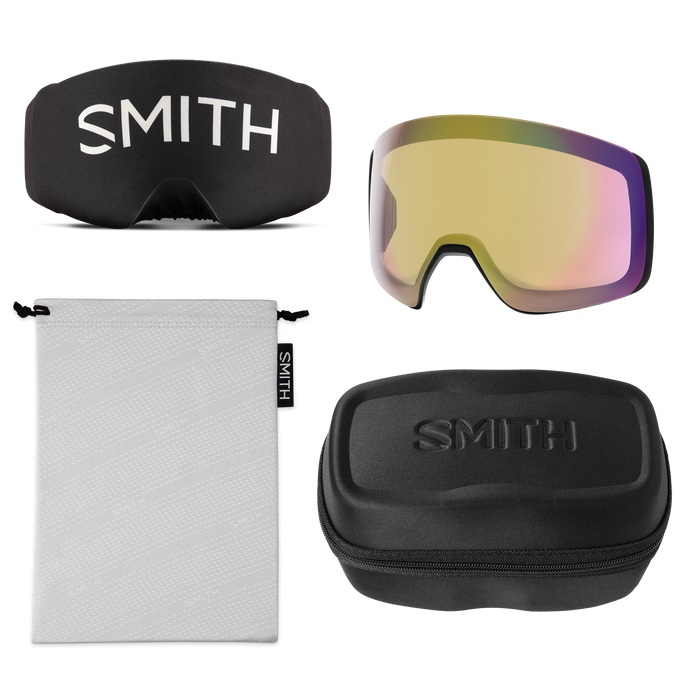 GOGLE SMITH 4D MAG XL BLACK CHROMAPOP SUN RED MIRROR + DODATKOWA SZYBA CHROMAPOP STORM YELLOW FLASH 2027